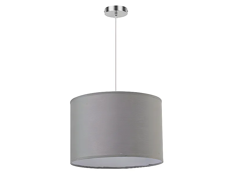 Lampada a sospensione modello Chanza in Chrome / Grey FABRILAMP