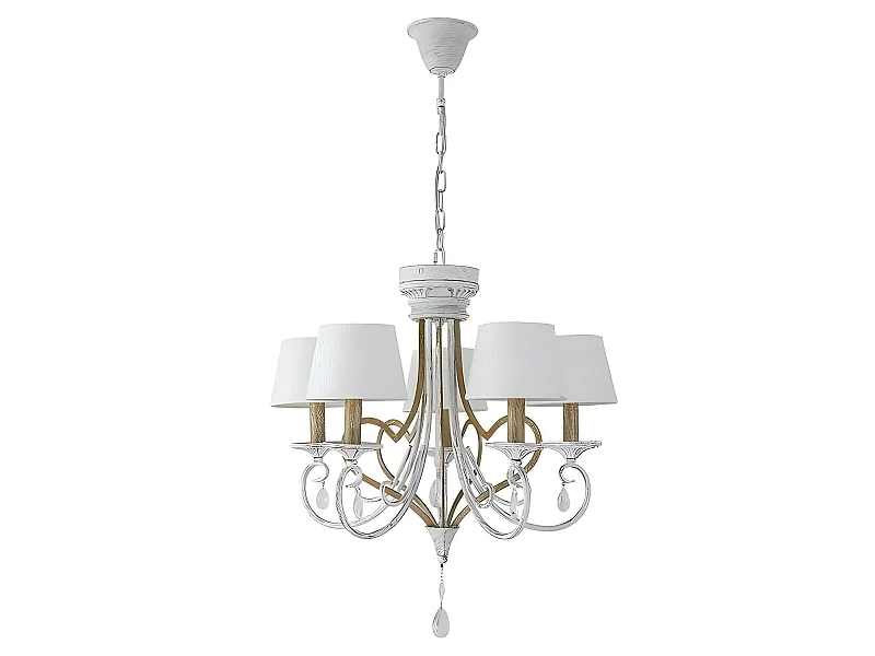 Lampe avec écrans CRASAS blanc 5 lumières FABRILAMP