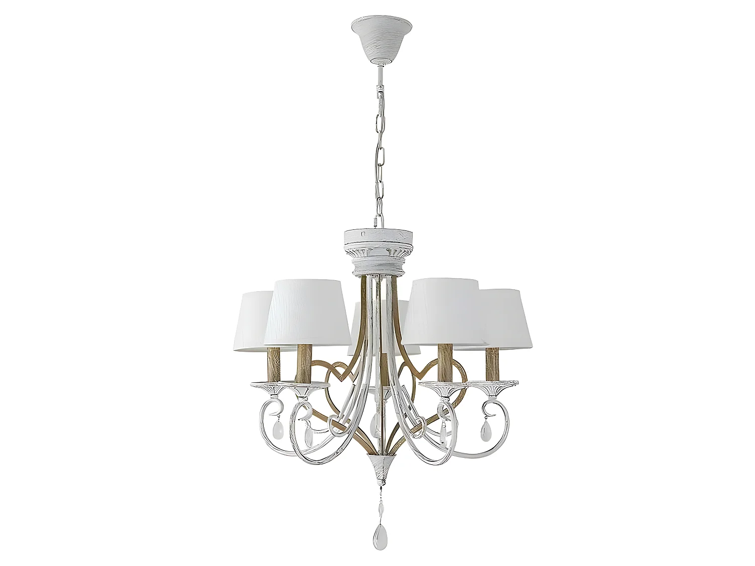 Lampe avec écrans CRASAS blanc 5 lumières FABRILAMP