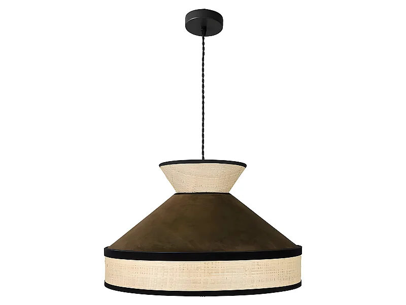 Plafonnier série Fabrizio en marron D'UN FABRILAMPCLAIR