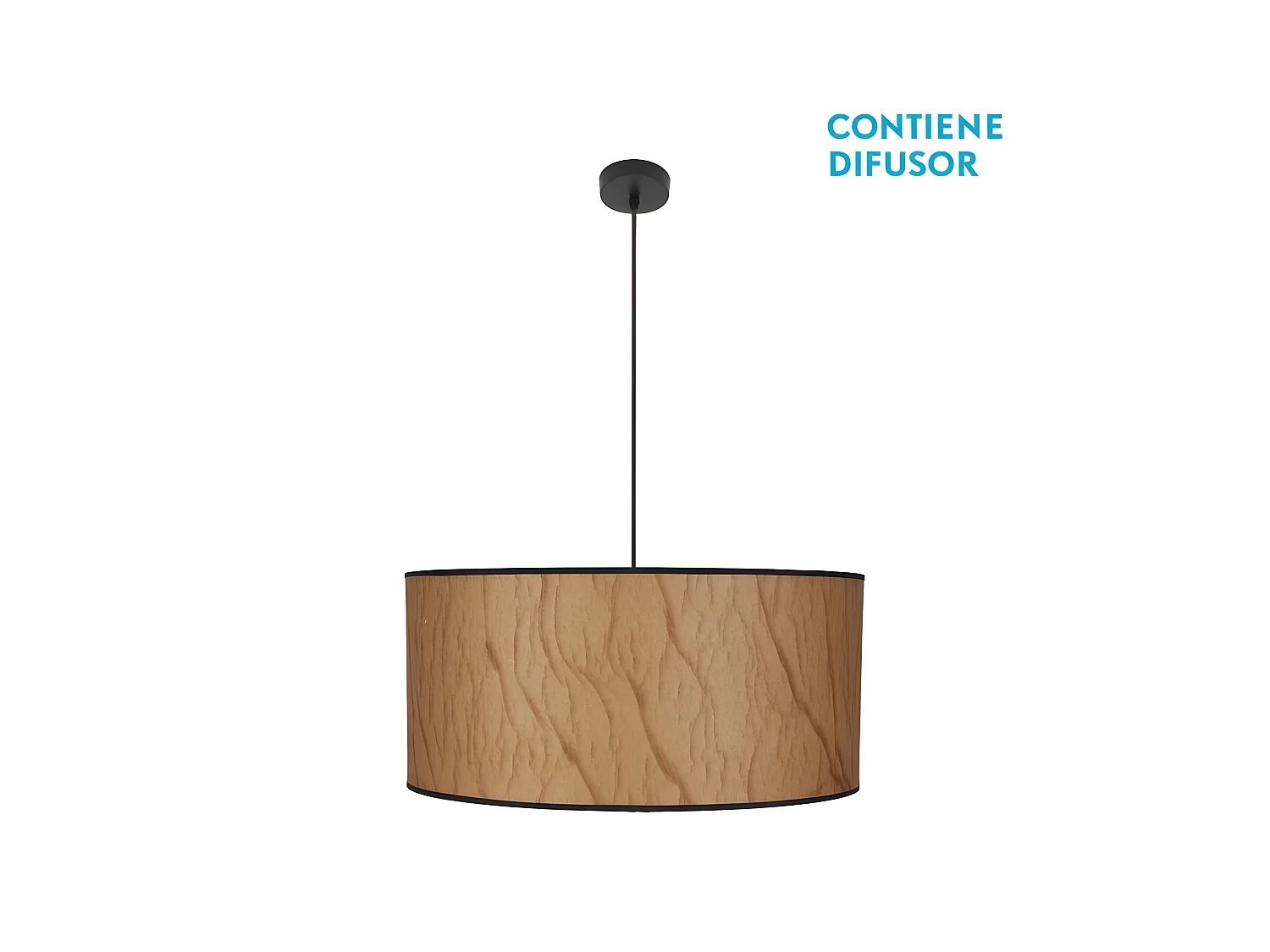 Suspension réglable modèle Papyrus 3xE27 Parchemin/noir FABRILAMP