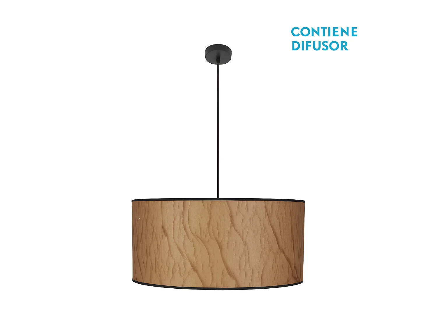 Suspension réglable modèle Papyrus 3xE27 Parchemin/noir FABRILAMP