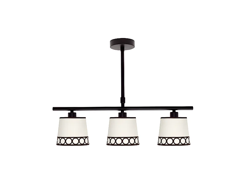 Lampe modèle Dalia 3xe14 finition beige/marron FABRILAMP