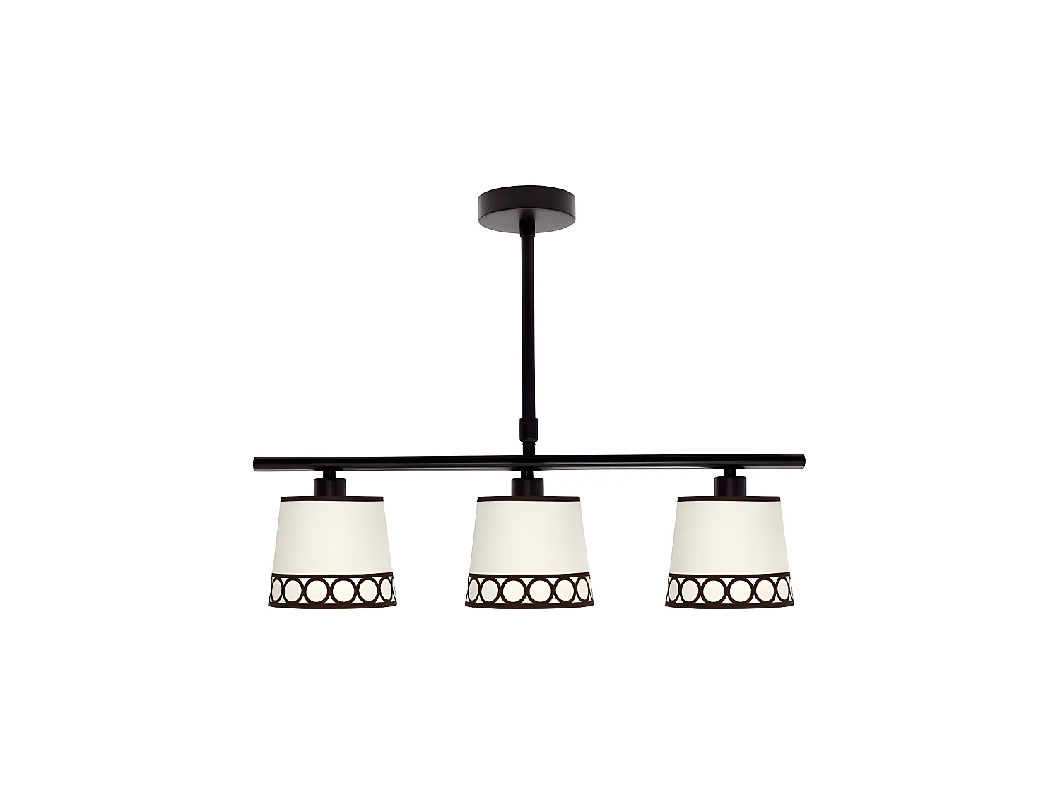 Lampara  Modelo Dalia 3xe14  Acabado Beis/marron De