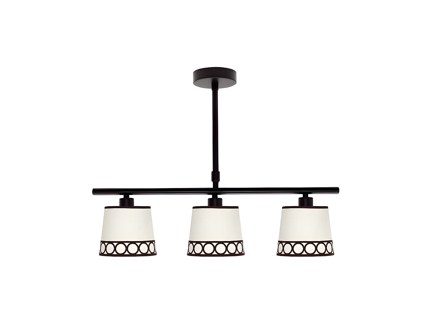 Lampara  Modelo Dalia 3xe14  Acabado Beis/marron De