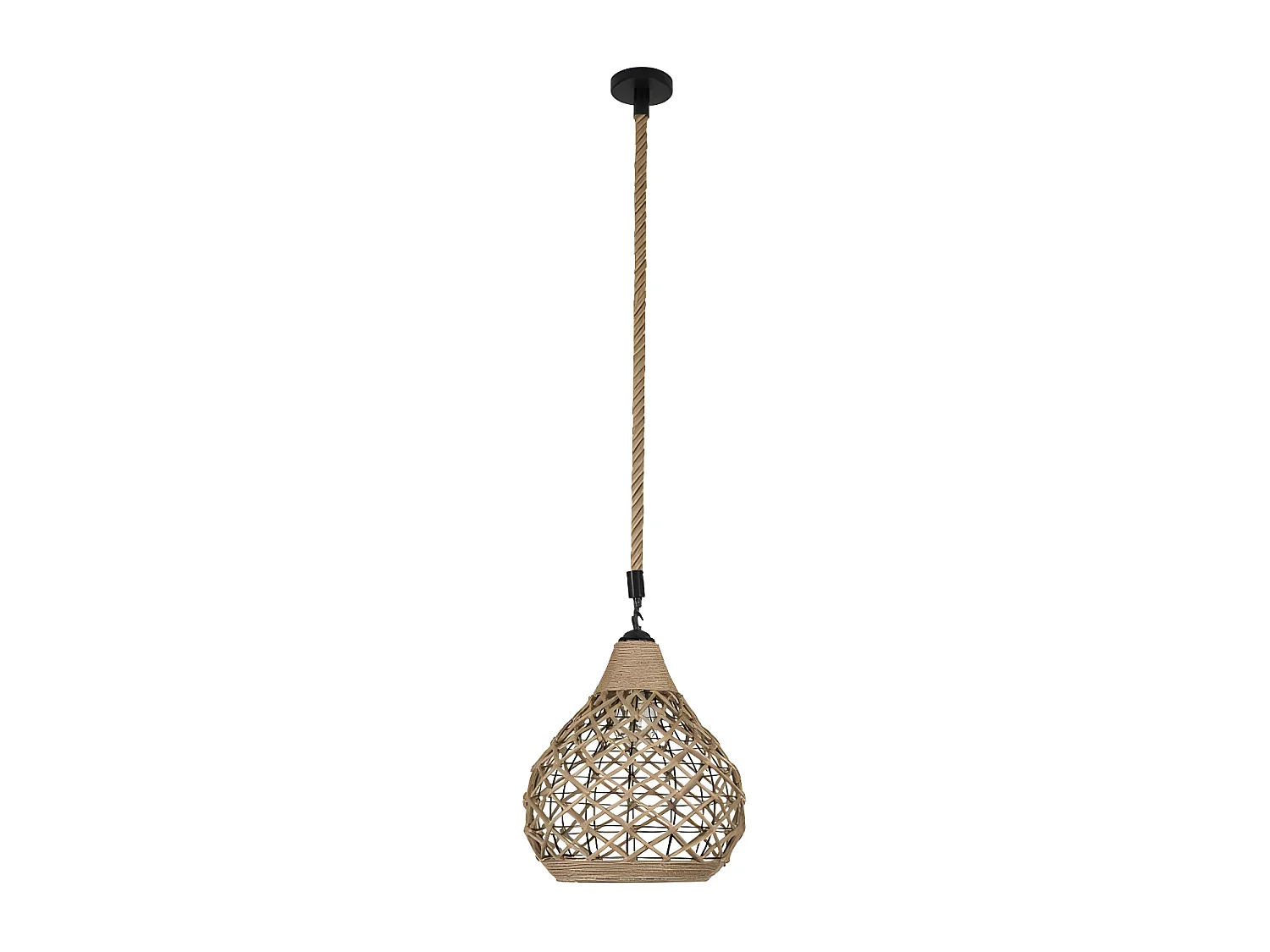 Plafonnier naturel modèle JUTE Corde 32 Cm FABRILAMP