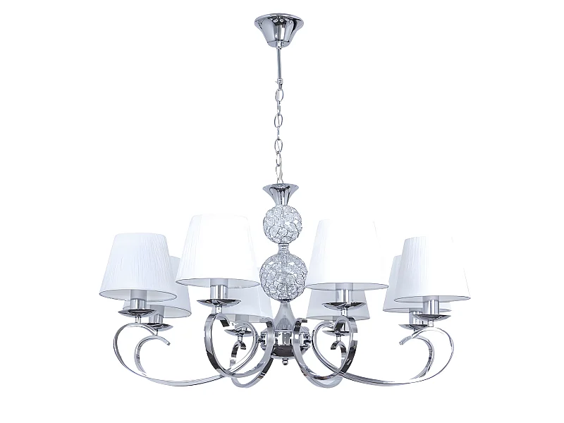 Lampe 8 L. avec écrans modèle Ordoñez Chrome FABRILAMP