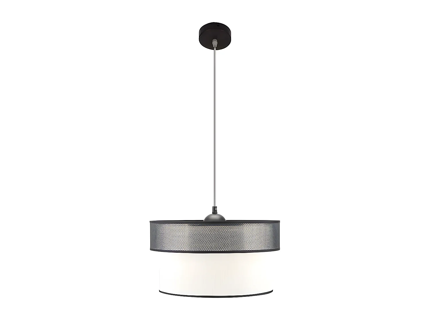 Plafonnier modèle FELIX Noir /blanc 1 FABRILAMP lumière