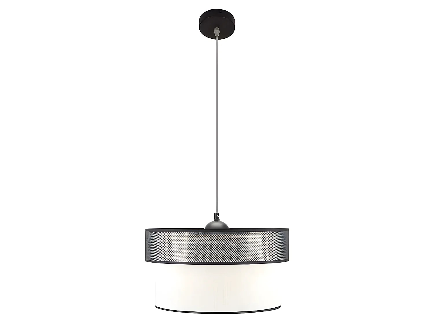 Plafonnier modèle FELIX Noir /blanc 1 FABRILAMP lumière