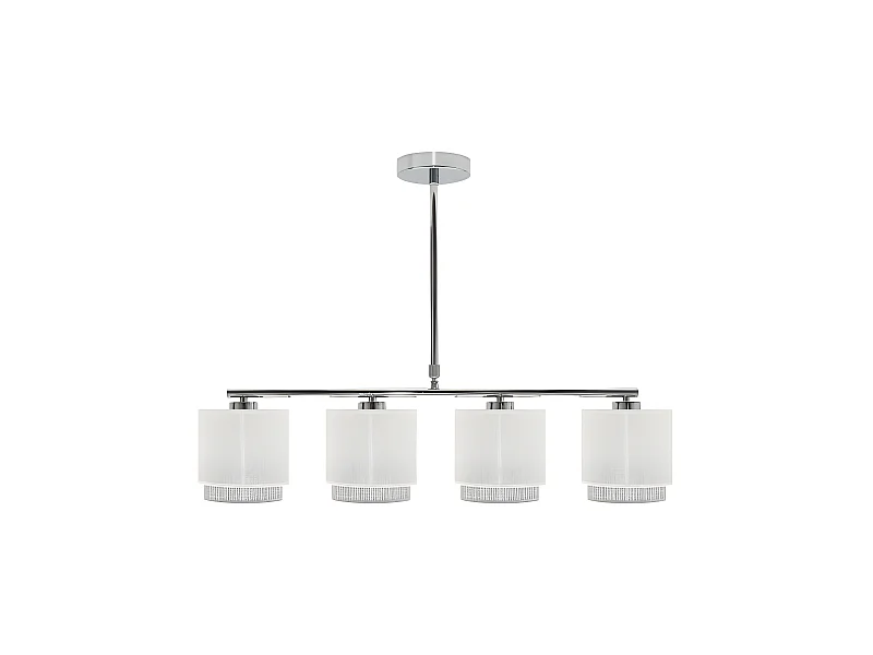 Lampe modèle Kenya 4xe14 finition blanc/gris FABRILAMP