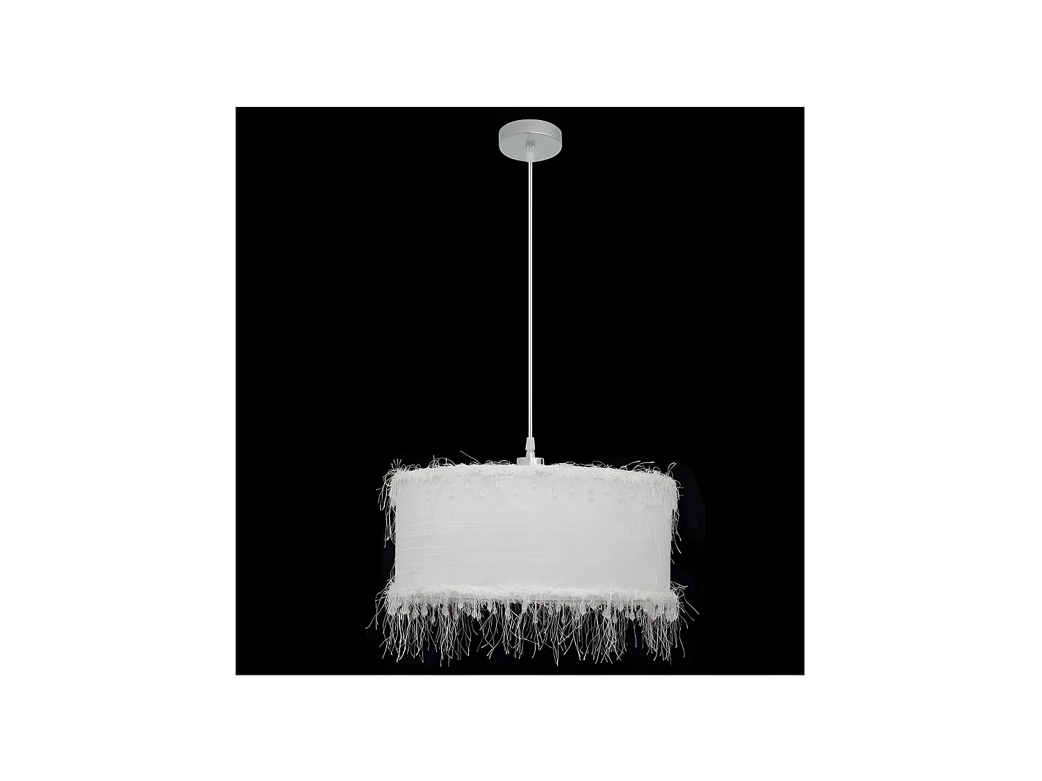 Lampara Colgante Modelo Hilos  De 1xe27 Blanca 40d De