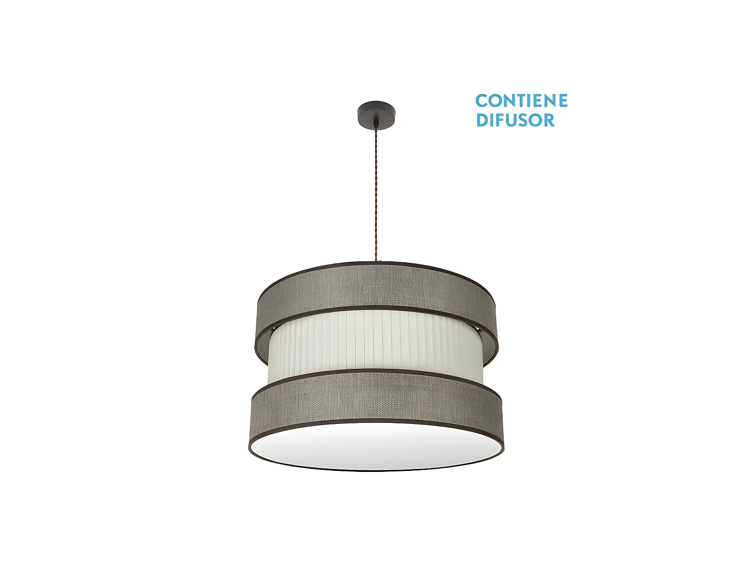 Plafonnier marron modèle Home 3lights brown-beis FABRILAMP