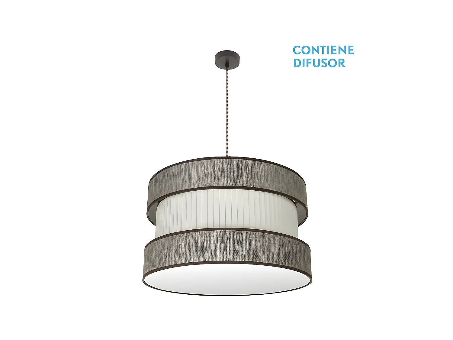 Colgante Marron Modelo Home 3luces Marron-beis