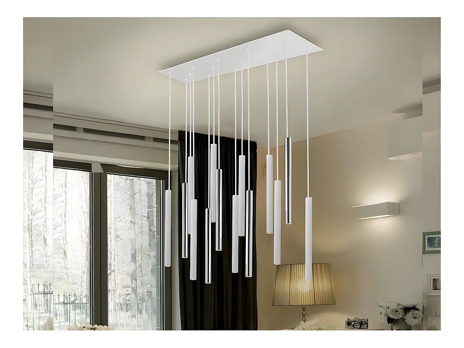 Lampe rectangulaire avec 14 lampes SCHULLER