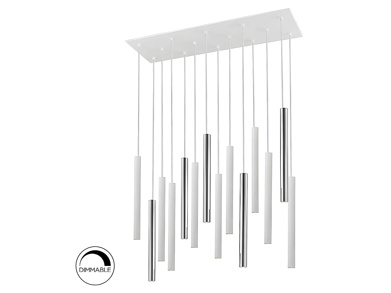 Lampe rectangulaire avec 14 lampes SCHULLER