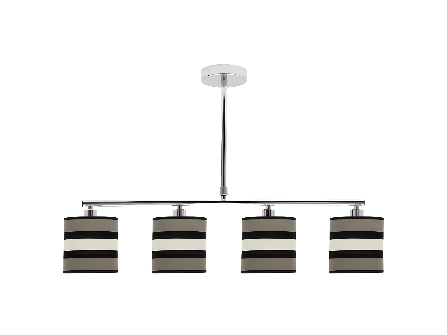 Lampada lineare KARLA topo-beis 4 luci Dimmerabile FABRILAMP