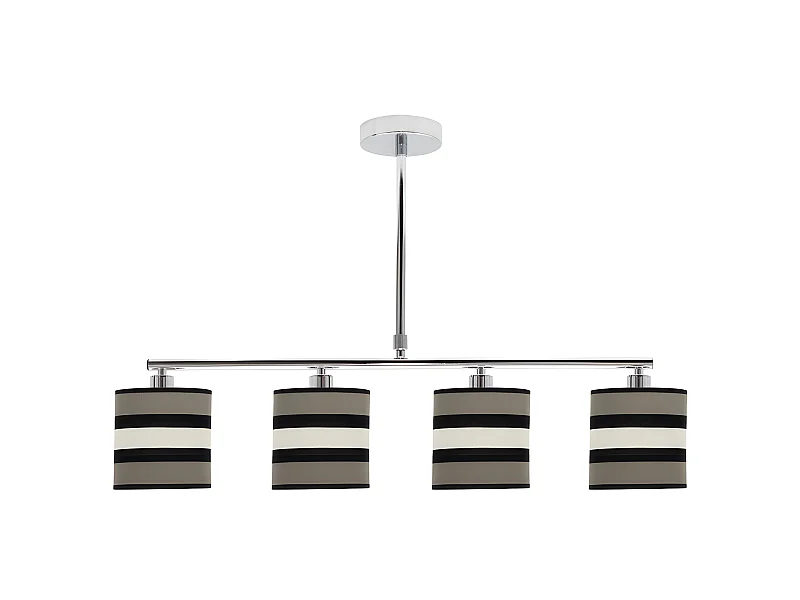 Lampe linéaire KARLA topo-beis 4 lumières Dimmable FABRILAMP