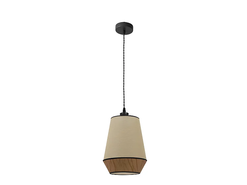 Pendente di 1 luce modello Campana marrone FABRILAMP