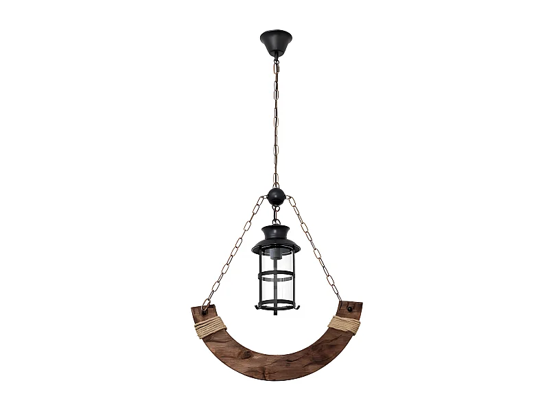 Lampe à suspension rustique de ferme 1xe27 marron FABRILAMP