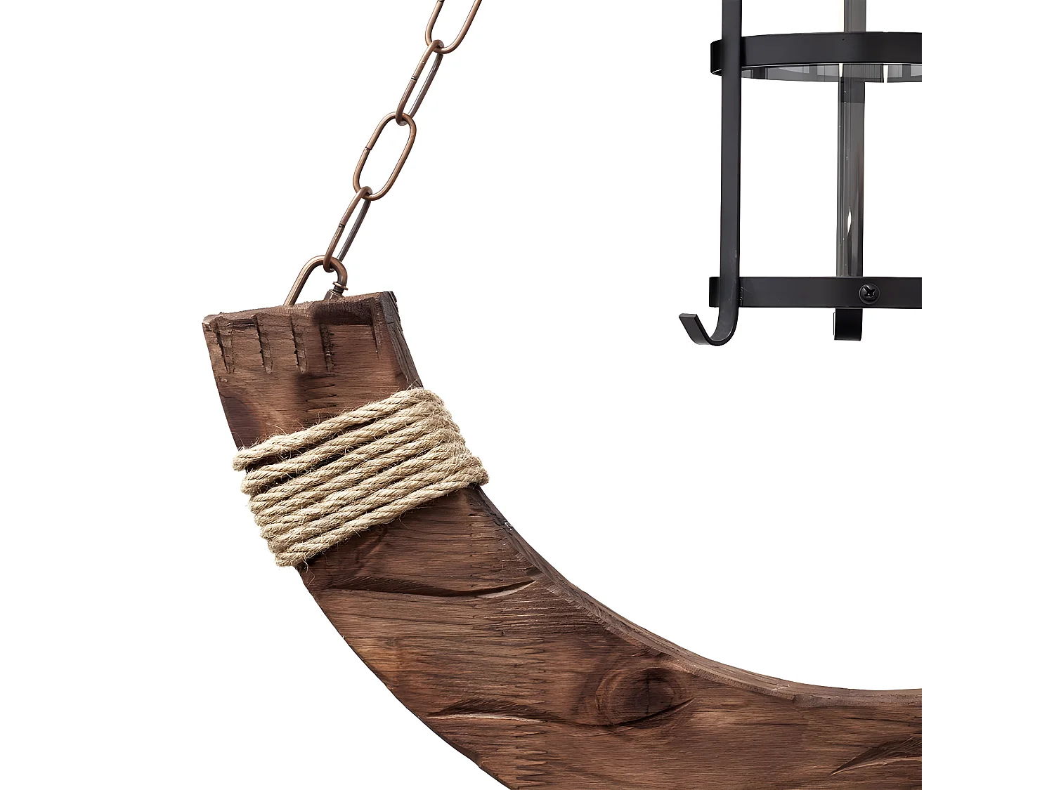 Lampe à suspension rustique de ferme 1xe27 marron FABRILAMP