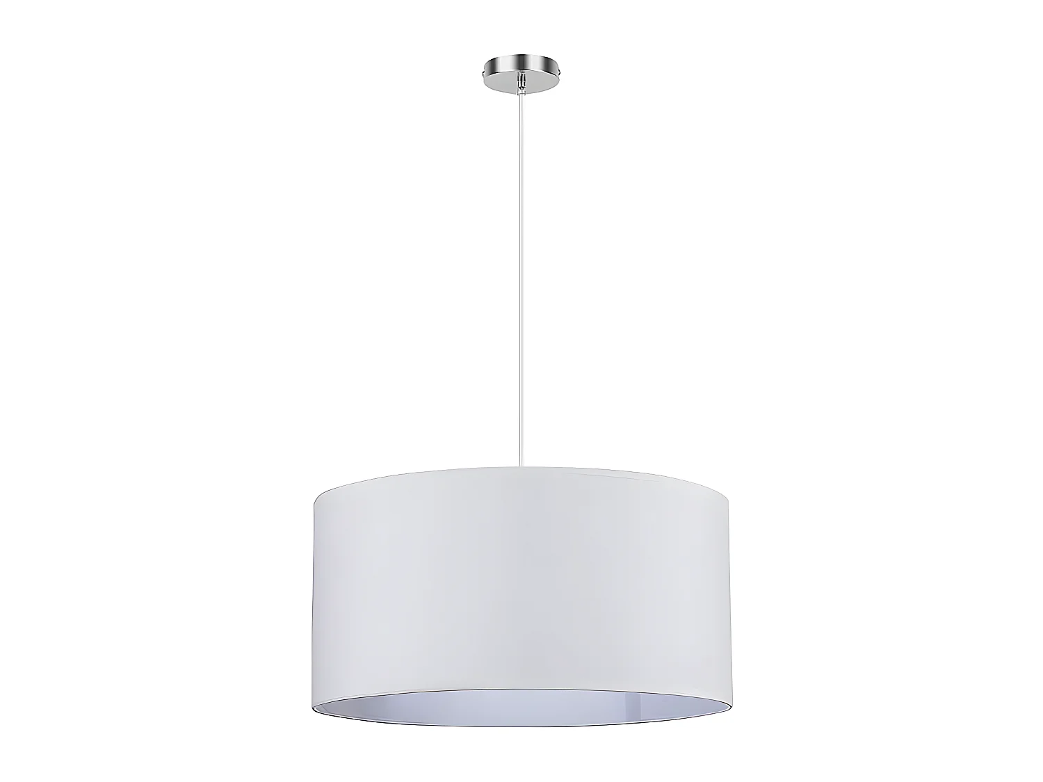 Plafonnier CHANZA en Chrome avec écran blanc FABRILAMP