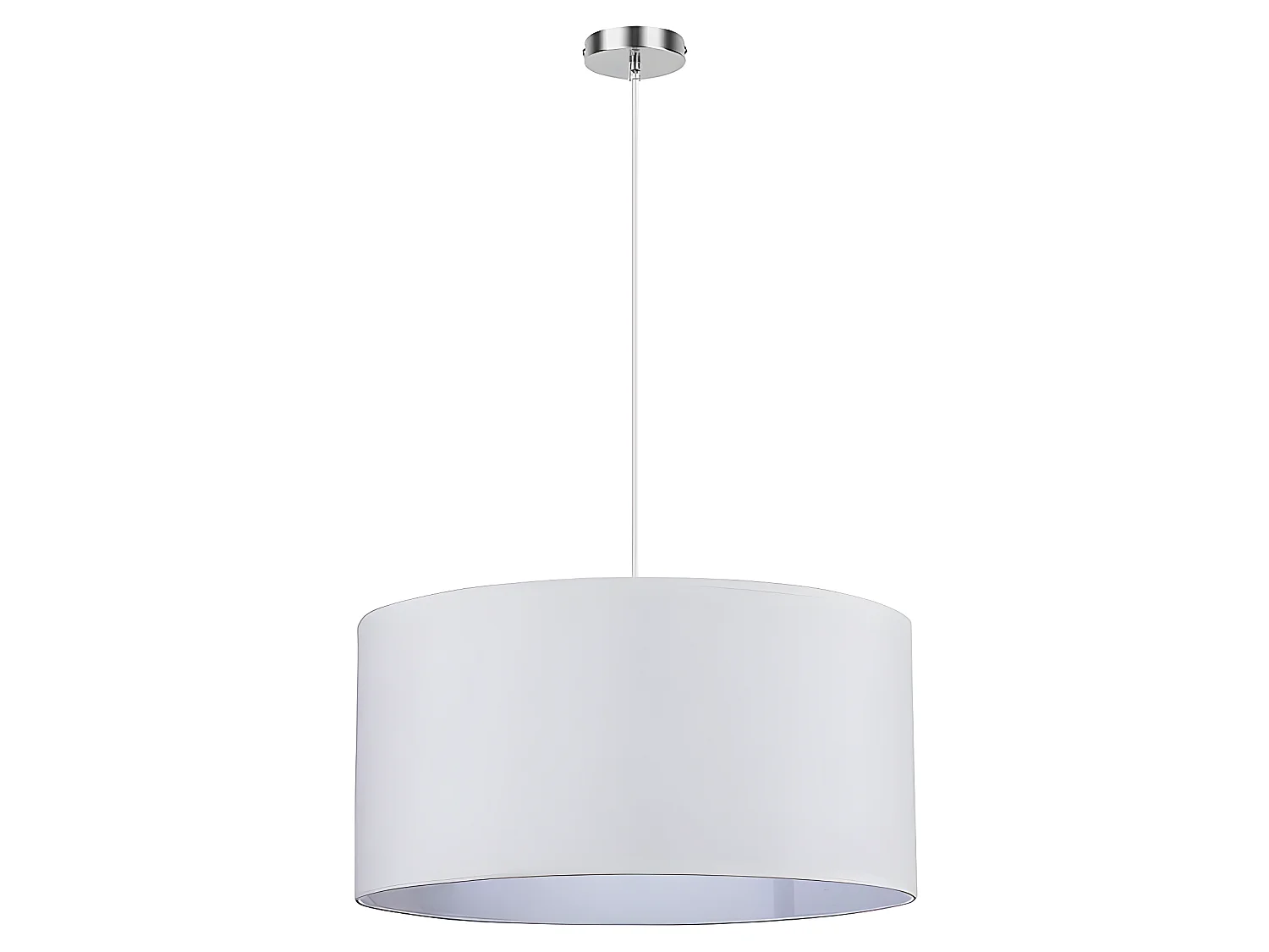 Ciondolo CHANZA in cromo con schermo bianco FABRILAMP