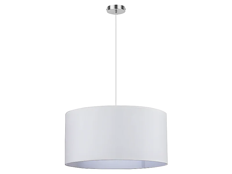 Plafonnier CHANZA en Chrome avec écran blanc FABRILAMP