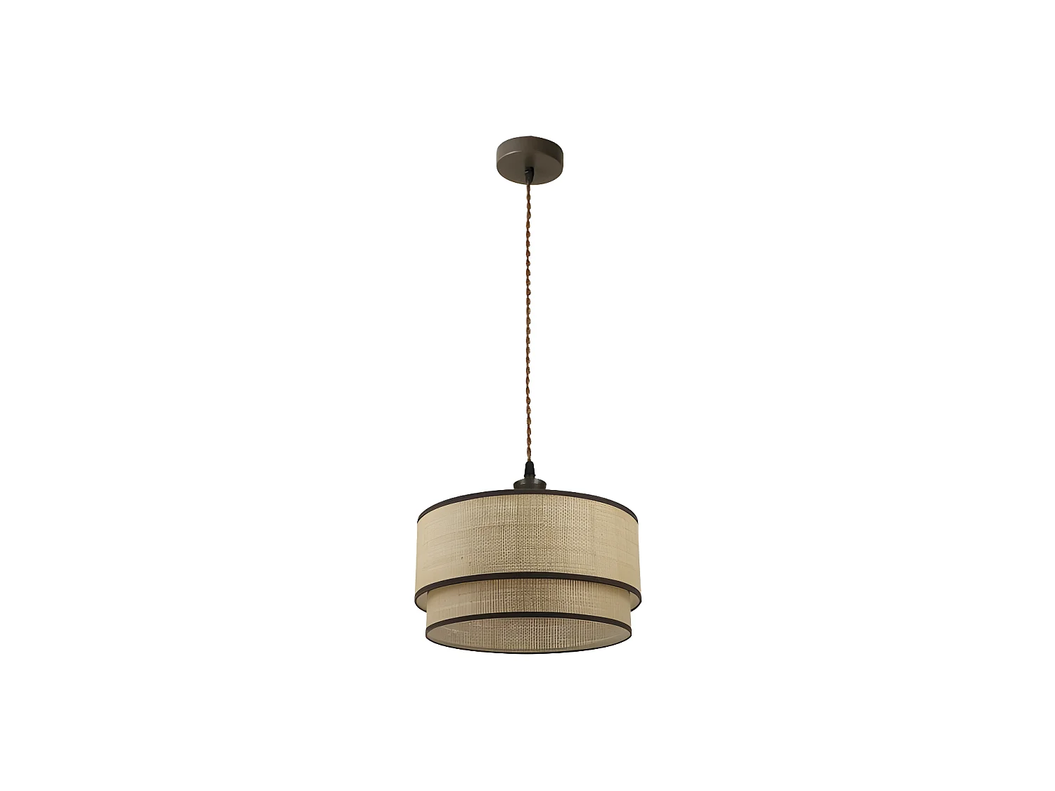 Colgante Regulable Color Marron/natural Modelo Roque