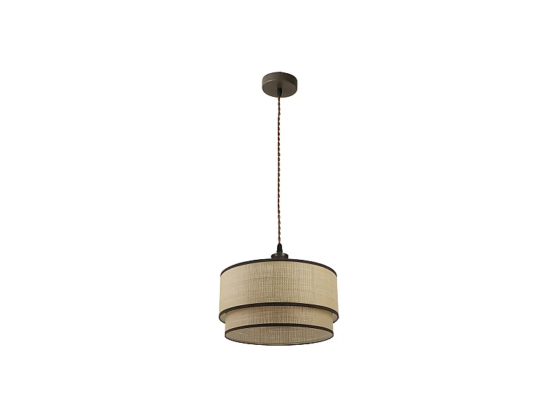 Colgante Regulable Color Marron/natural Modelo Roque