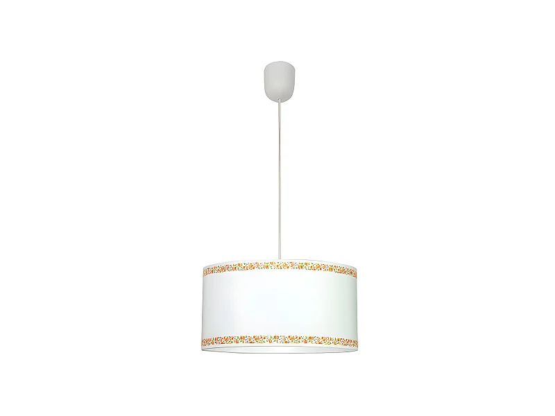 Lampada a Sospensione Bordo Bianco/Arancio 1xe27 Regx35d FABRILAMP