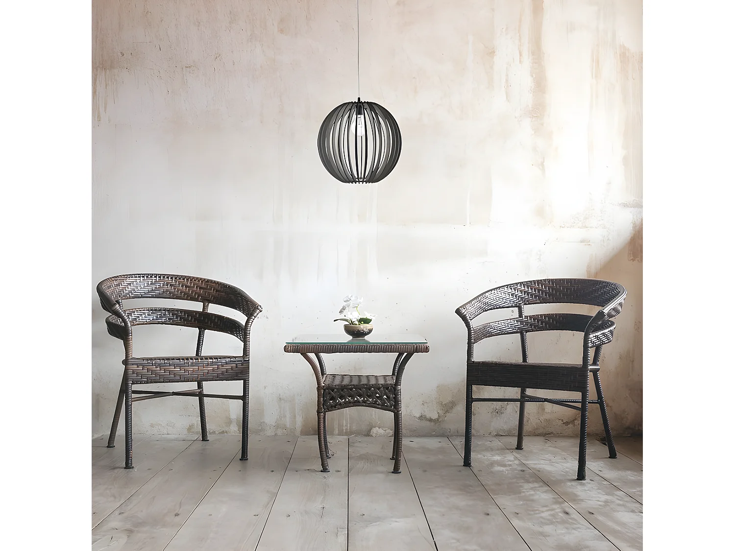 Colgante En Madera Modelo Bubinga Esferico