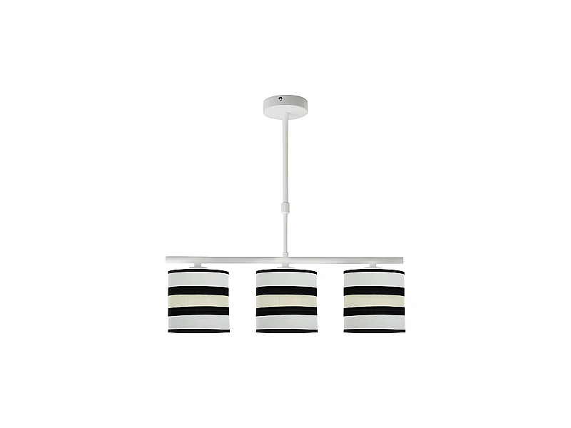 Lampe linéaire 3 lumières modèle Karla Blanca/beis FABRILAMP réglable