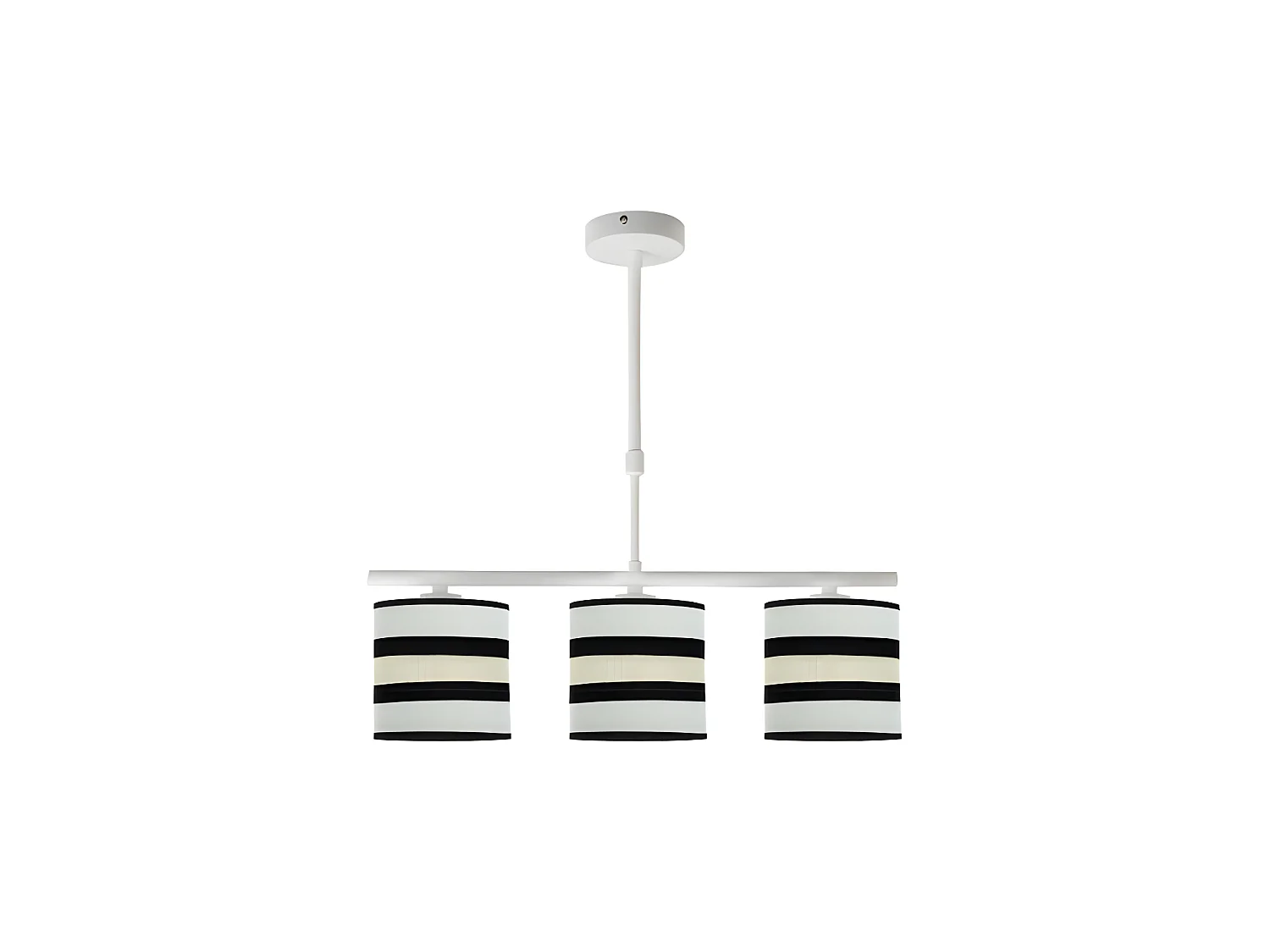 Lampe linéaire 3 lumières modèle Karla Blanca/beis FABRILAMP réglable