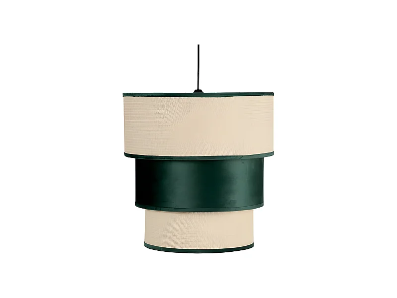 Colgante De 3 Pantallas Lucio Verde-arpillera De Una Luz