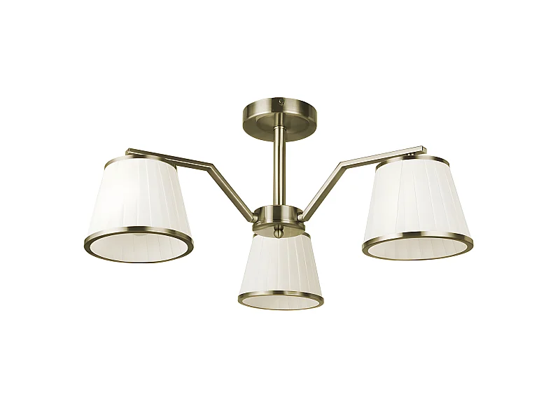 Lampe avec écrans modèle TREBOL cuir 3 l. FABRILAMP