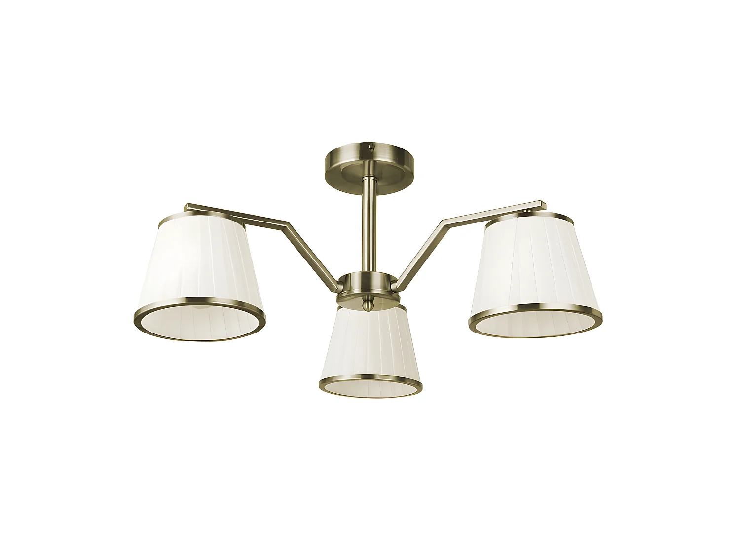 Lampe avec écrans modèle TREBOL cuir 3 l. FABRILAMP