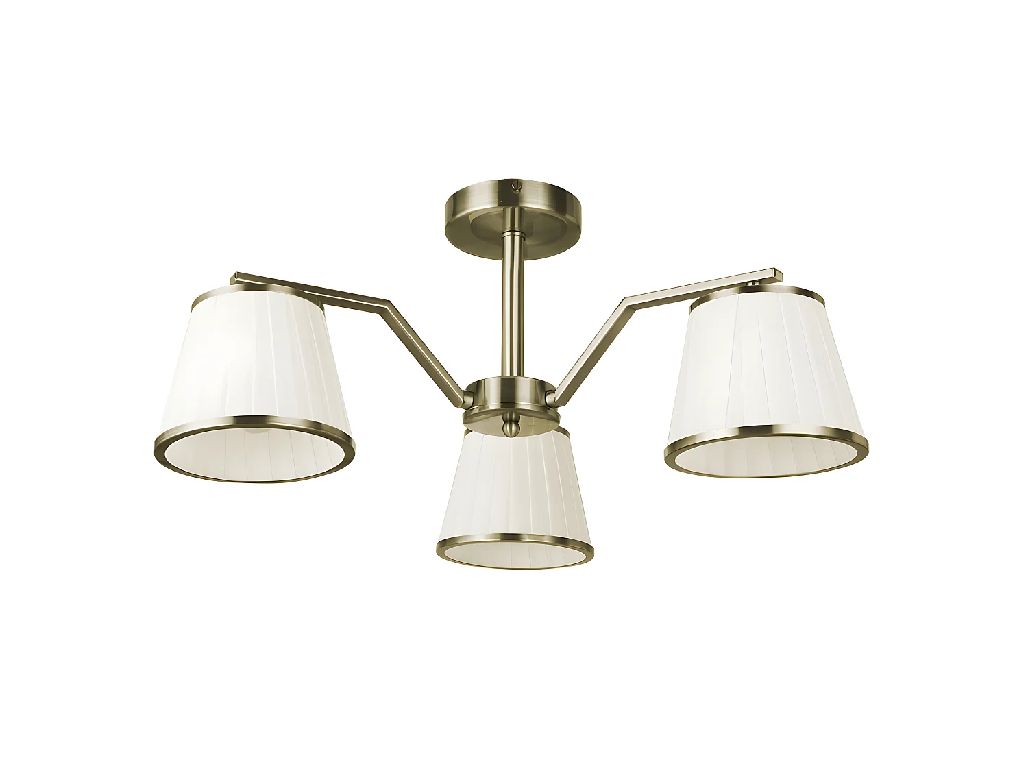 Lampara Con Pantallas Modelo Trebol Cuero 3 L.