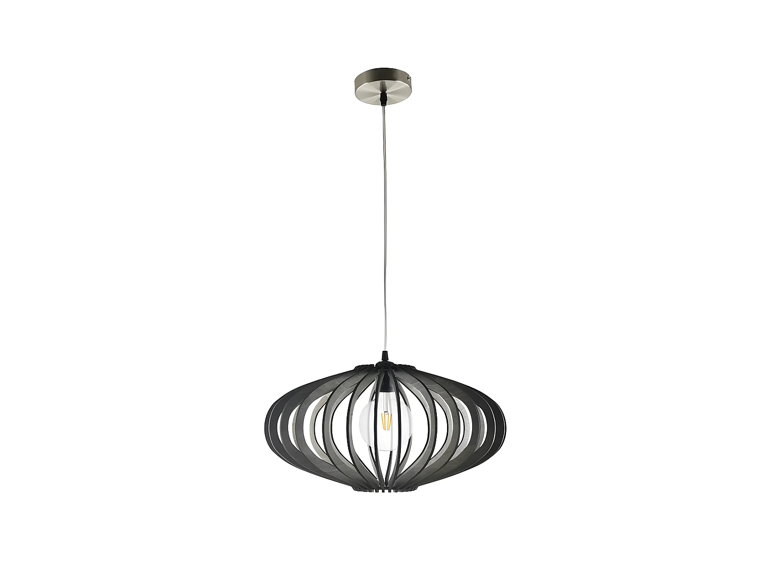 Plafonnier en bois modèle SAPELLI marron FABRILAMP