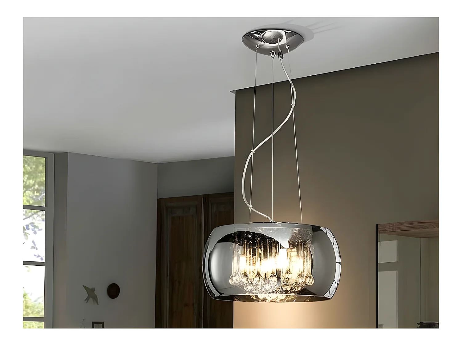 Lampe  de techo de la serie ARGOS de 40 cm cromo de Schuller