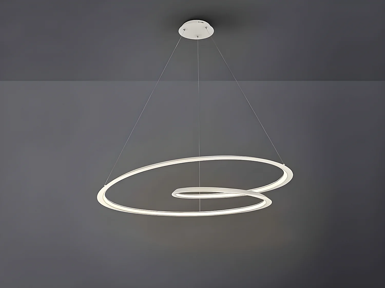 Lampe espiral modelo LOOPING blanca led 54W Schuller