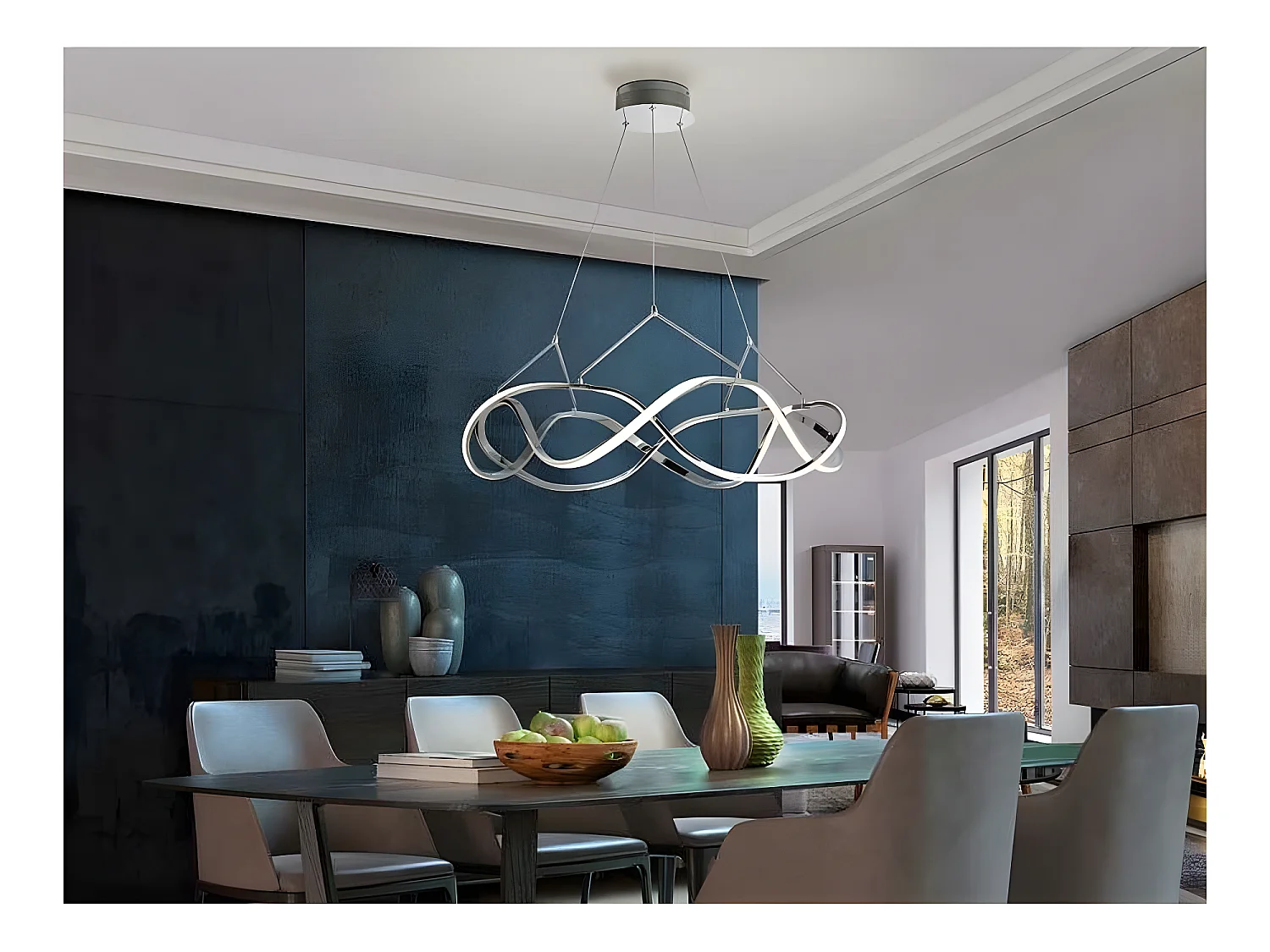 Lampe led dimmable modèle MOLLY finition chrome 80 D SCHULLER