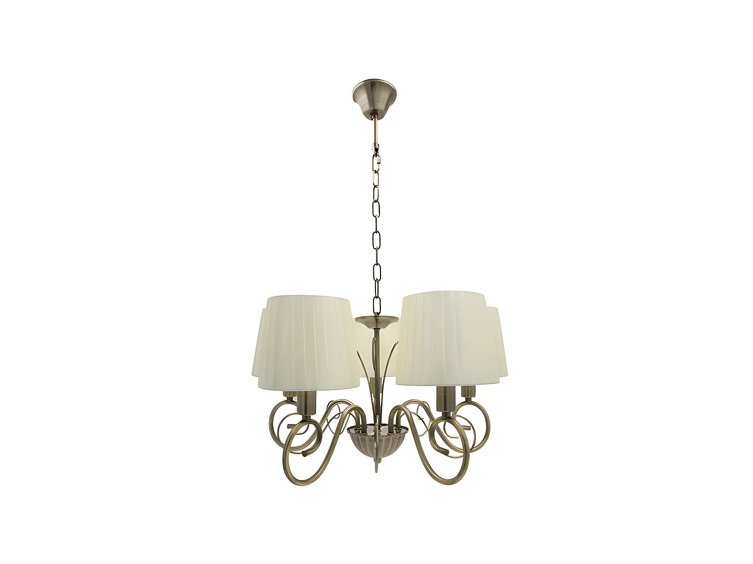 Lampe de salon modèle AMSTERDAM 5xe14 Cuir Regx45x45 Cm FABRILAMP