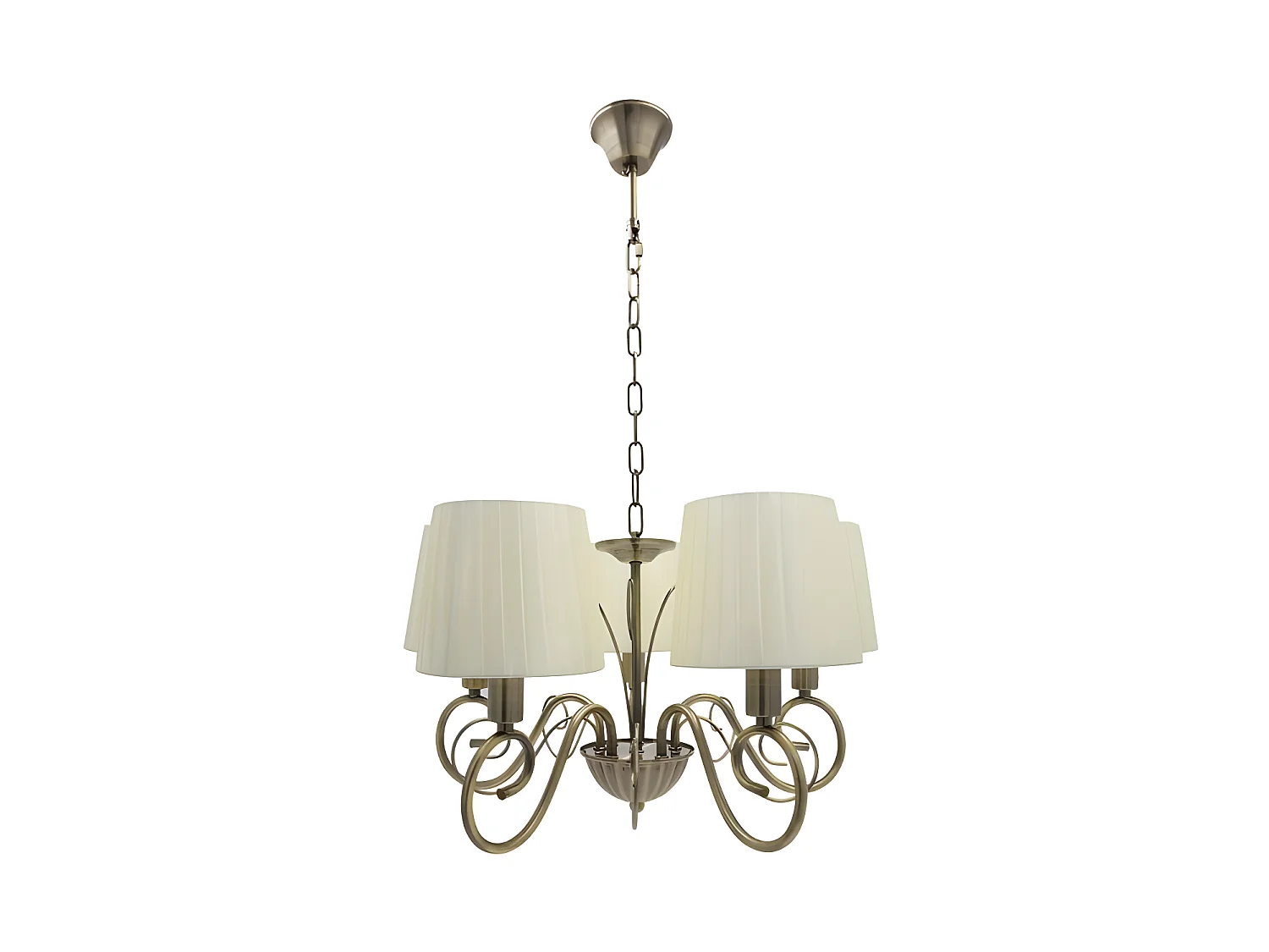 Lampe de salon modèle AMSTERDAM 5xe14 Cuir Regx45x45 Cm FABRILAMP