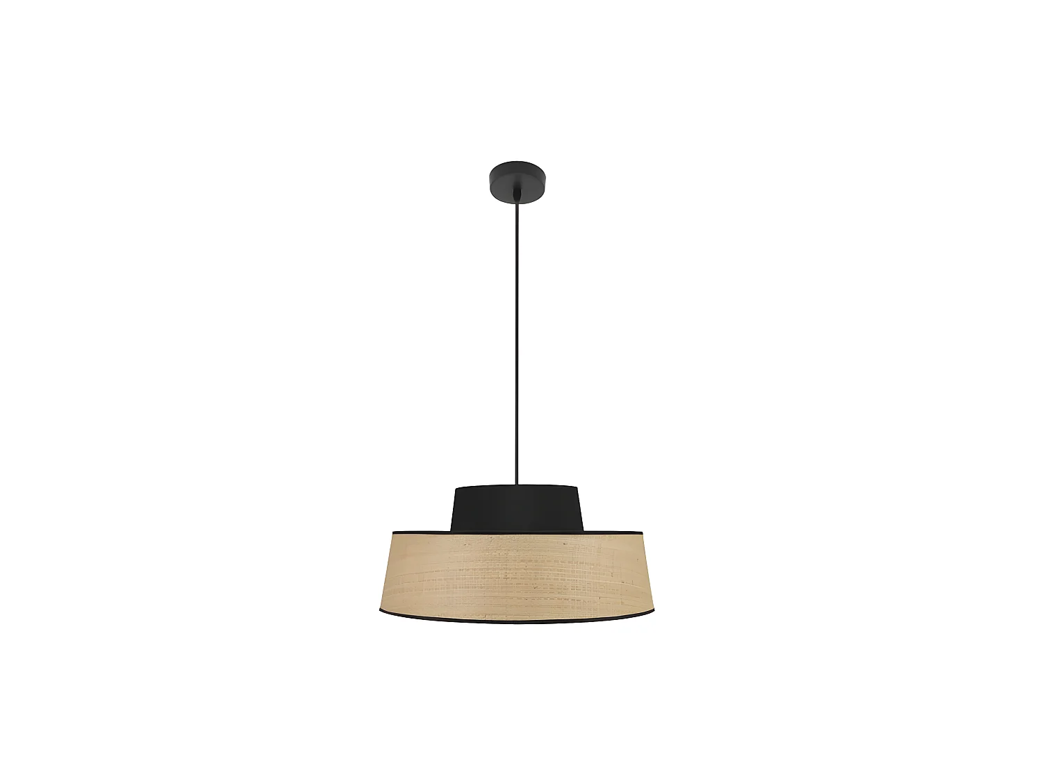 Plafonnier 1xE27 modèle Jia Naturel/noir Réglable FABRILAMP