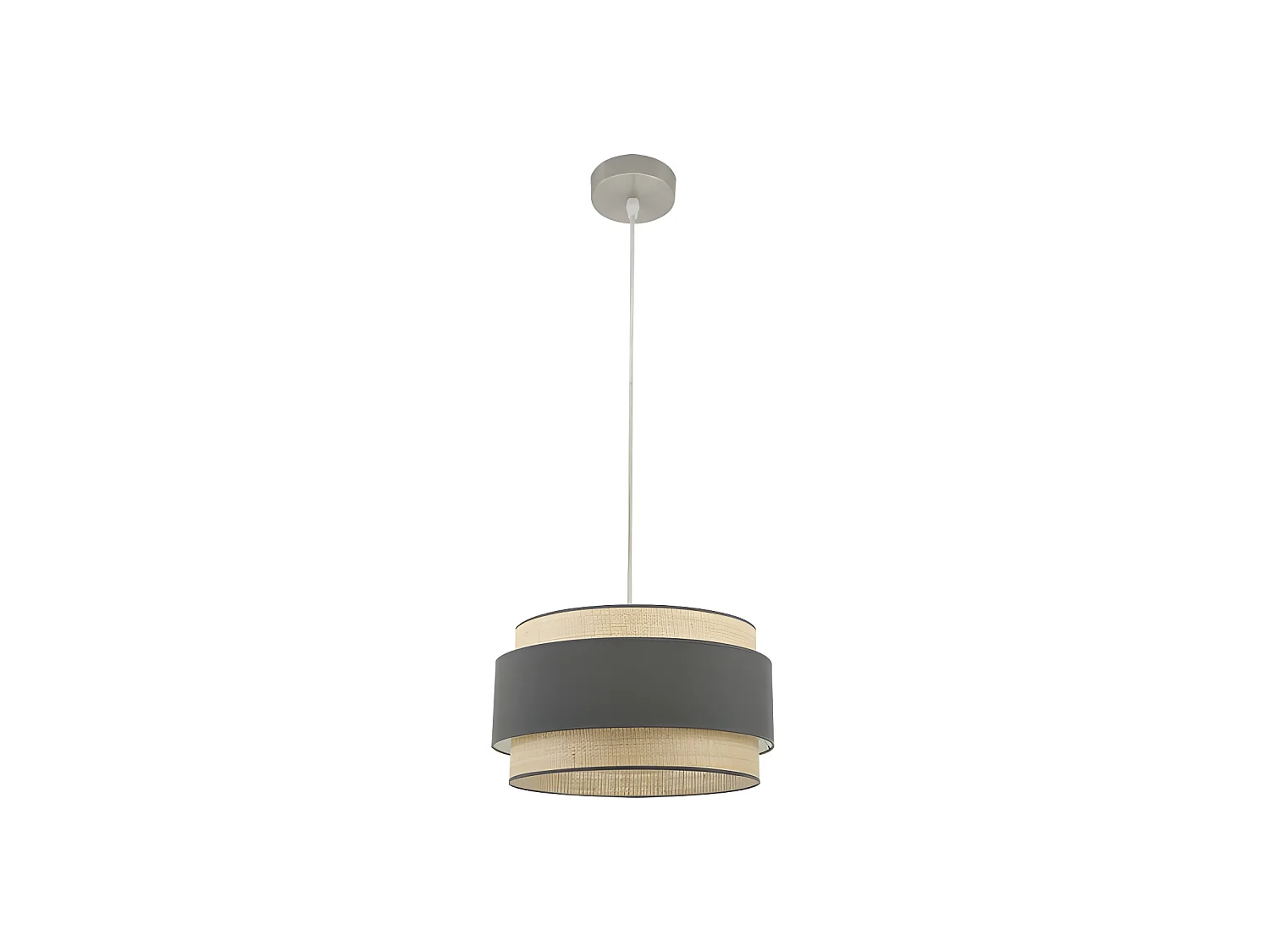 Plafonnier Kandy couleur naturelle / gris réglable FABRILAMP