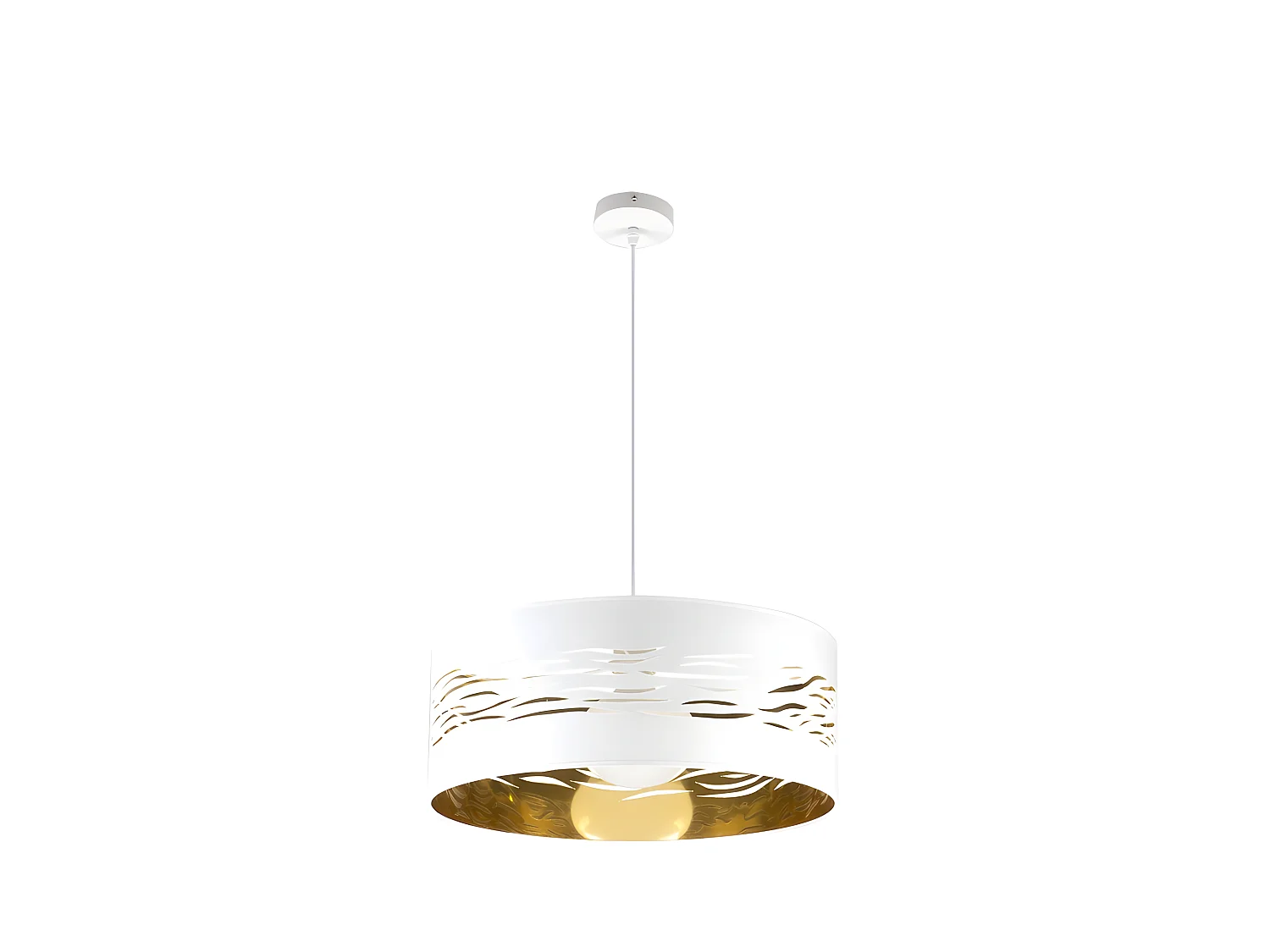 Colgante Blanco De 1 Luz Modelo Niebla