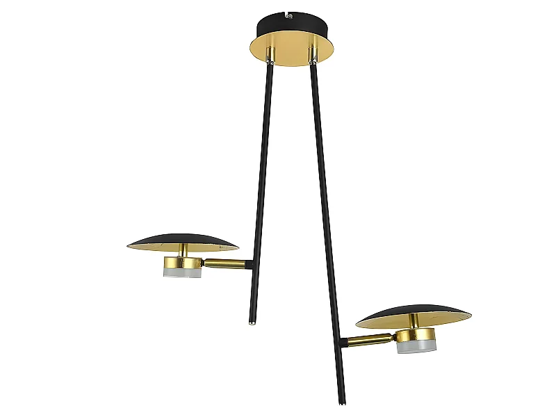 Lampada a led di Città del Capo 12w, nero 2 luci FABRILAMP