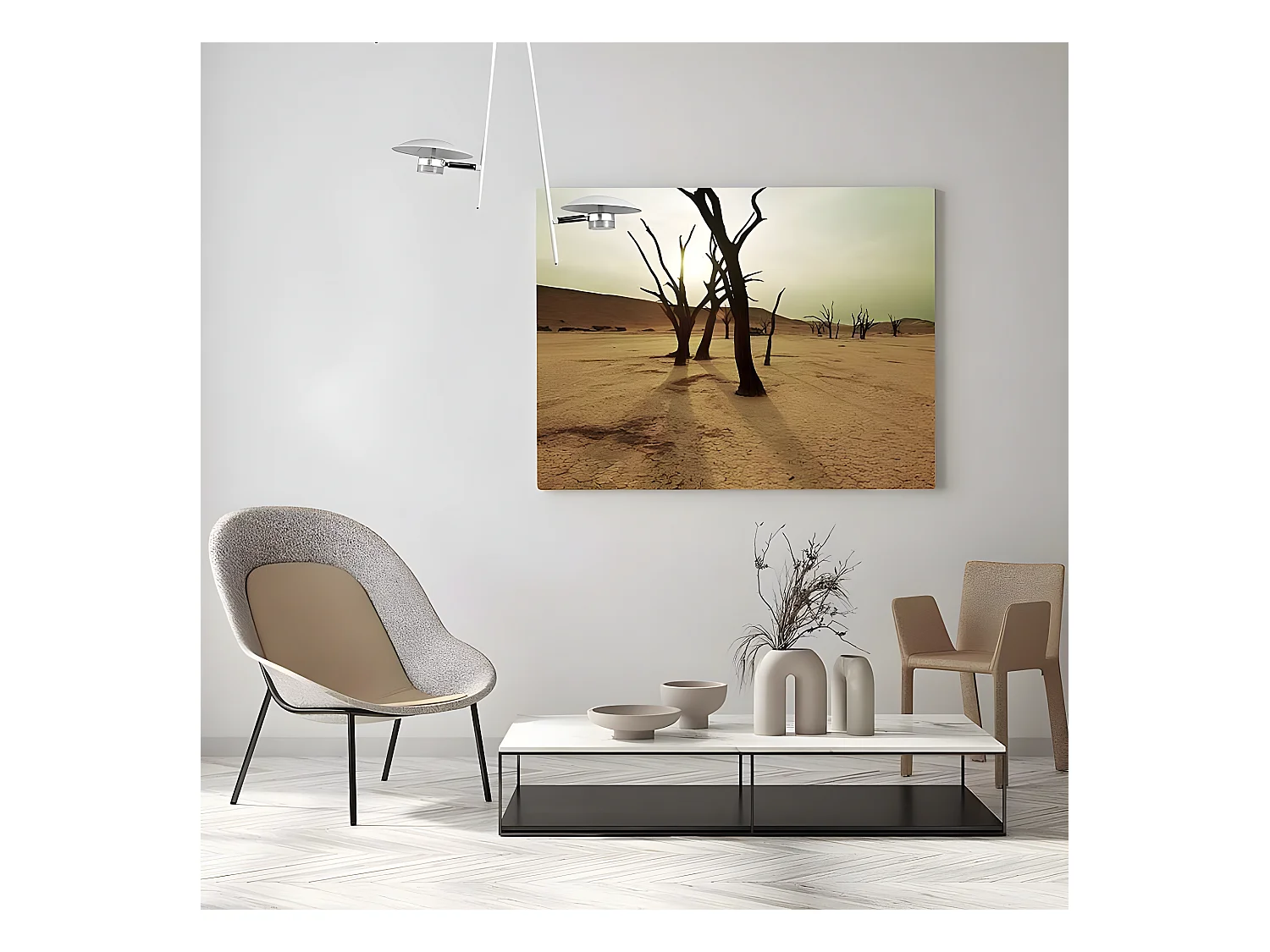 Lampara Led De 3 Luces Ciudad Del Cabo Blanca