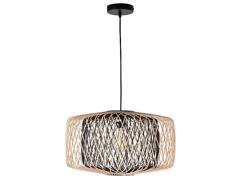 Colgante De Formato Redondo Modelo Bamboo  De Bambú