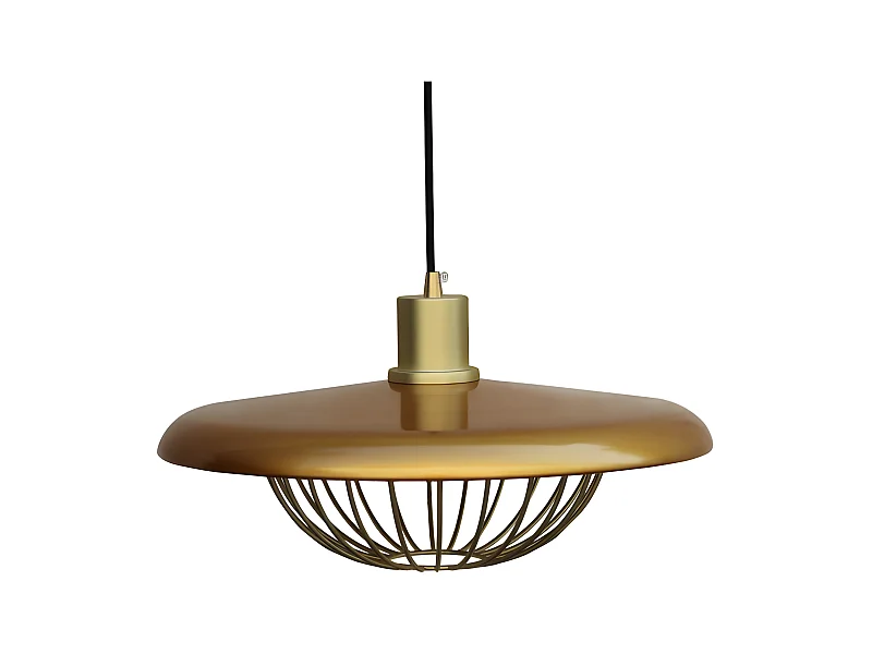 Plafonnier modèle GRID Or d'une lumière FABRILAMP